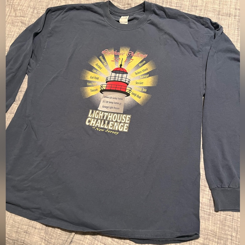 Men’s XL New Jersey lighthouse challenge tour long sleeve t-shirt 2017